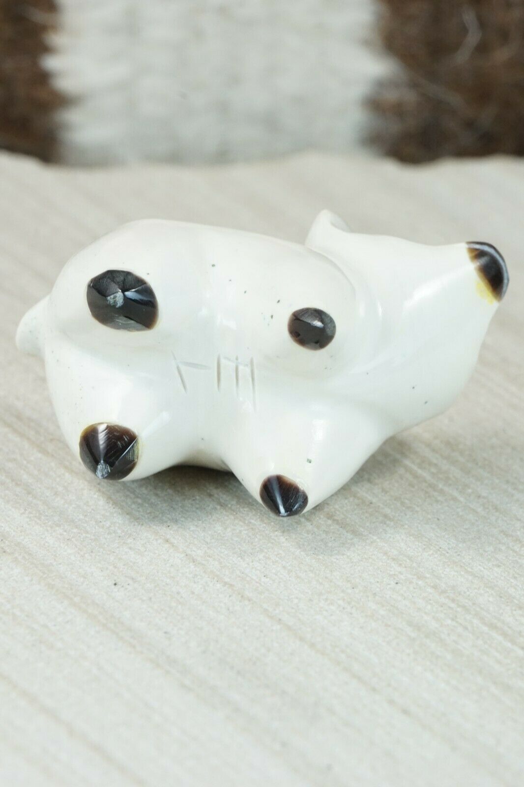 Pig Zuni Fetish Carving - Enrike Leekya