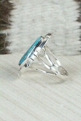 Turquoise & Sterling Silver Ring - Samuel Yellowhair - Size 6.75