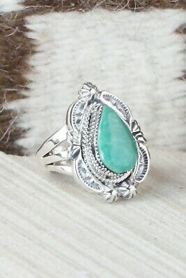 Turquoise & Sterling Silver Ring - Irvin Tsosie - Size 5