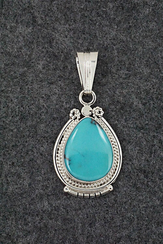 Turquoise & Sterling Silver Pendant - Samuel Yellowhair