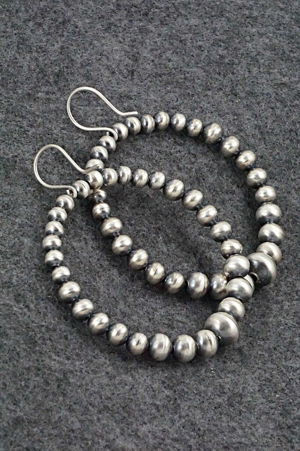 Sterling Silver Navajo Pearl Earrings - Amanda Larry
