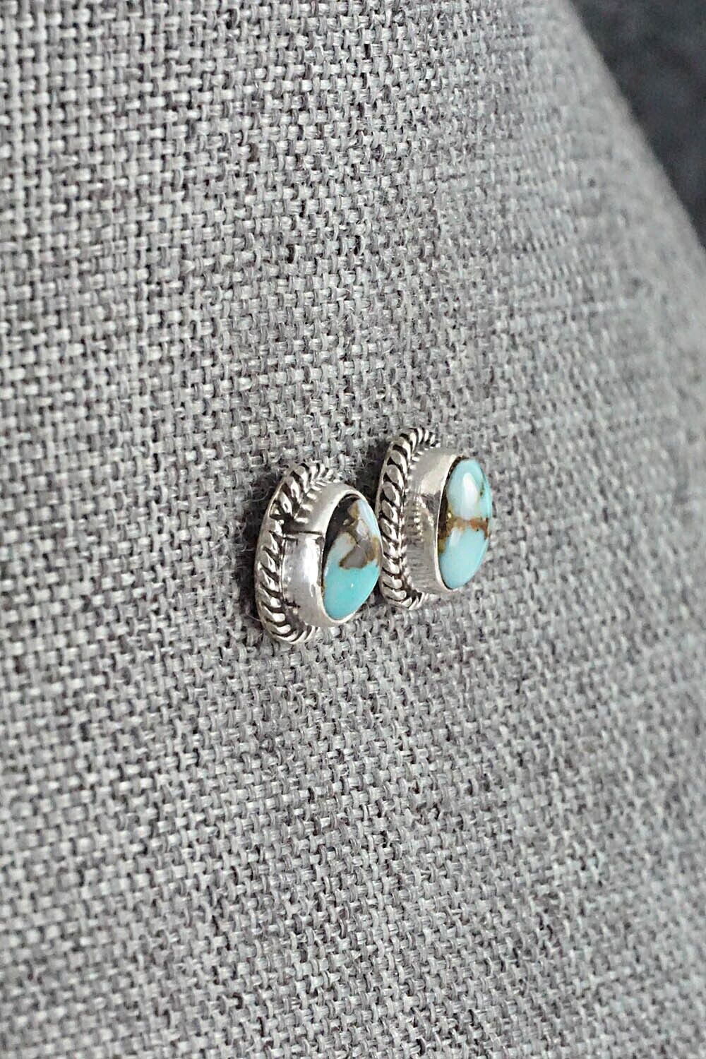 Turquoise & Sterling Silver Earrings - Rosemary Saunders