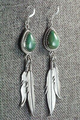 Navajo Turquoise & Sterling Silver Earrings - Judy Largo