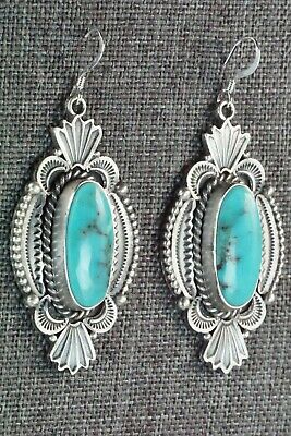 Turquoise & Sterling Silver Earrings - Michael Calladitto