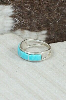 Turquoise & Sterling Silver Ring - Gloria Waseta - Size 6.25