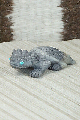 Horned Toad Zuni Fetish Carving - Wilfred Cheama