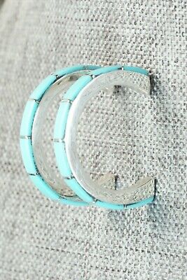 Turquoise & Sterling Silver Earrings - Verna Kantesta