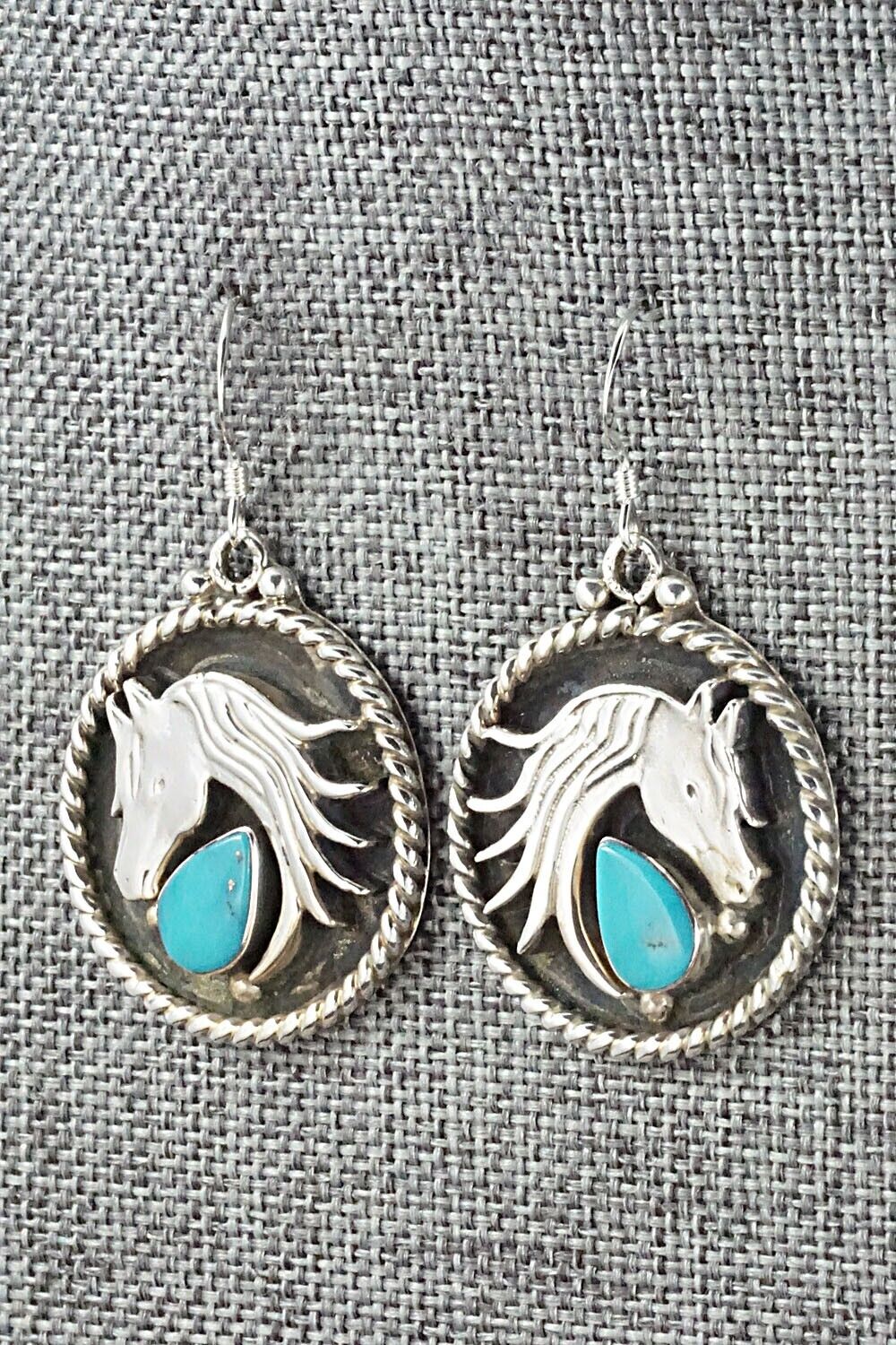 Turquoise & Sterling Silver Earrings - Genevieve Francisco