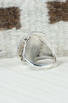 Navajo Turquoise and Sterling Silver Ring - Bobby Platero - 13.5