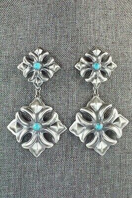 Turquoise & Sterling Silver Earrings - Tim Yazzie