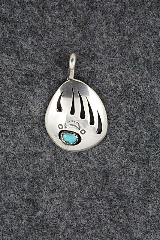 Turquoise & Sterling Silver Pendant - Ervin Begay