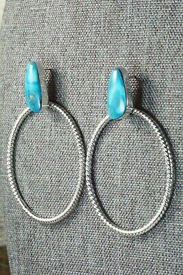 Turquoise & Sterling Silver Earrings - Annie Spencer - High Lonesome Trading
