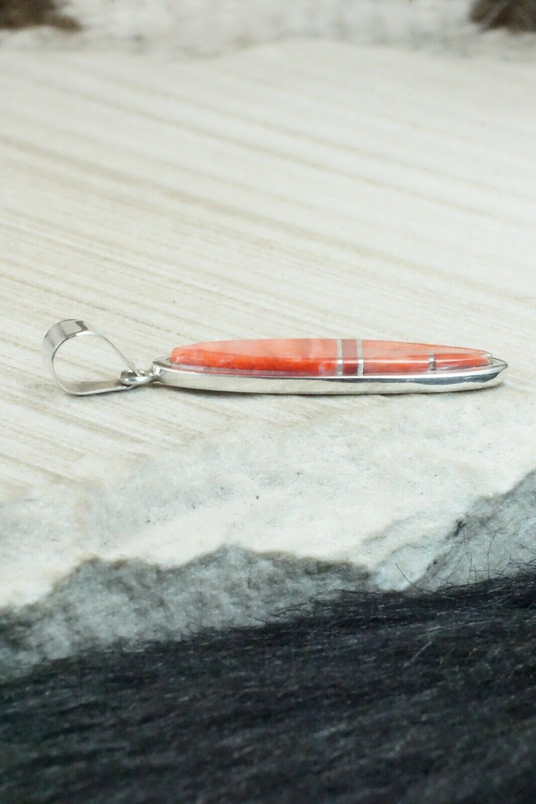 Spiny Oyster & Sterling Silver Pendant - Harold Smith