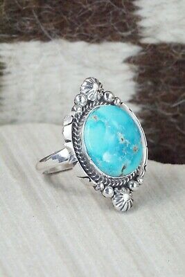 Turquoise & Sterling Silver Ring - Daniel Benally - Size 10