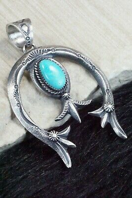 Turquoise & Sterling Silver Pendant - Kevin Billah