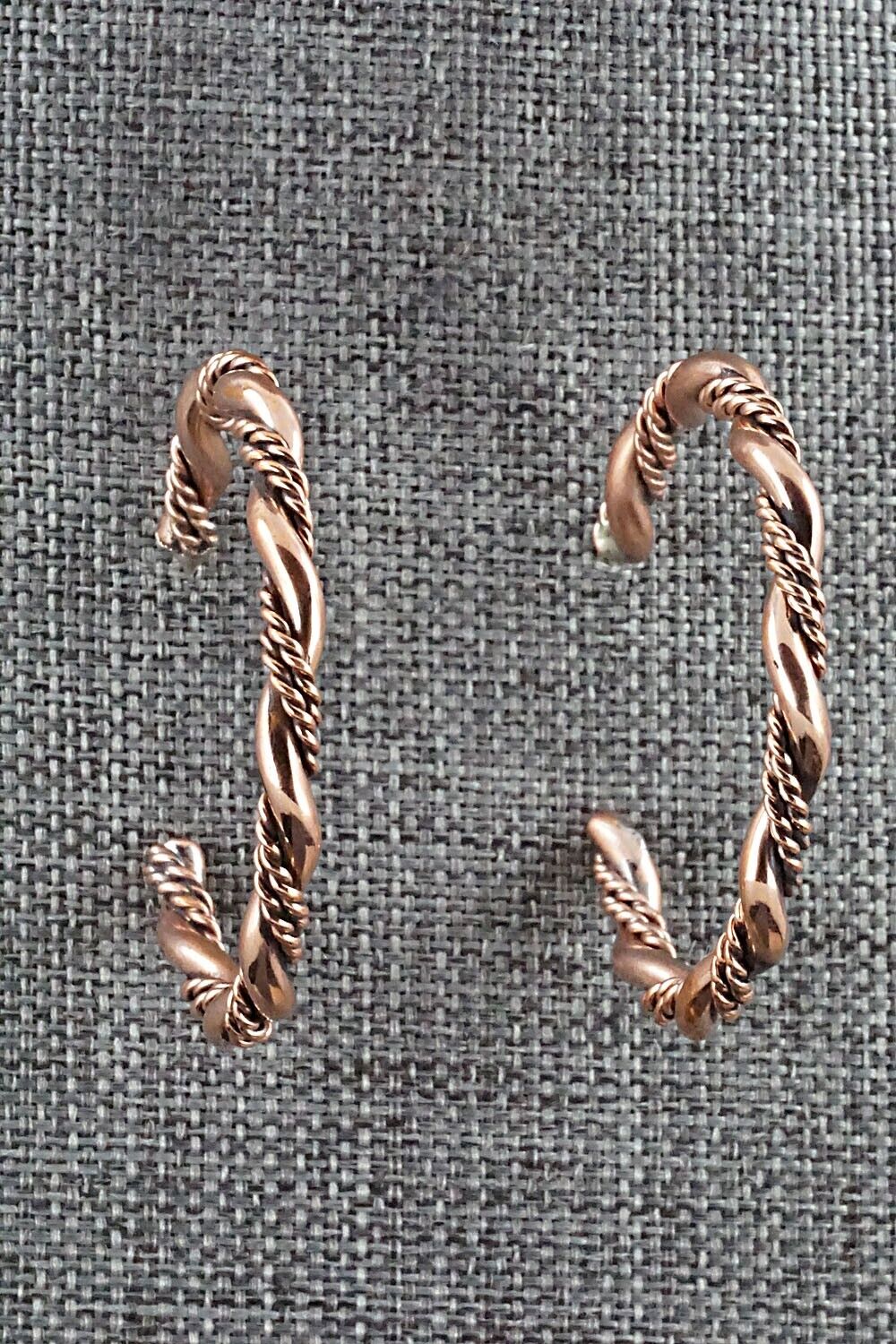 Copper Hoop Earrings - Elaine Tahe