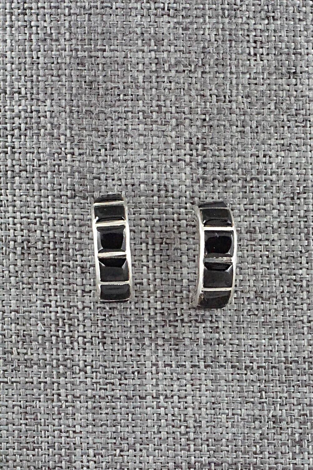 Onyx & Sterling Silver Earrings - Glennetta Luna
