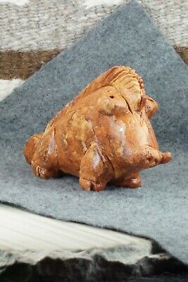 Razorback Hog Zuni Fetish Carving - Louise Ponchuella
