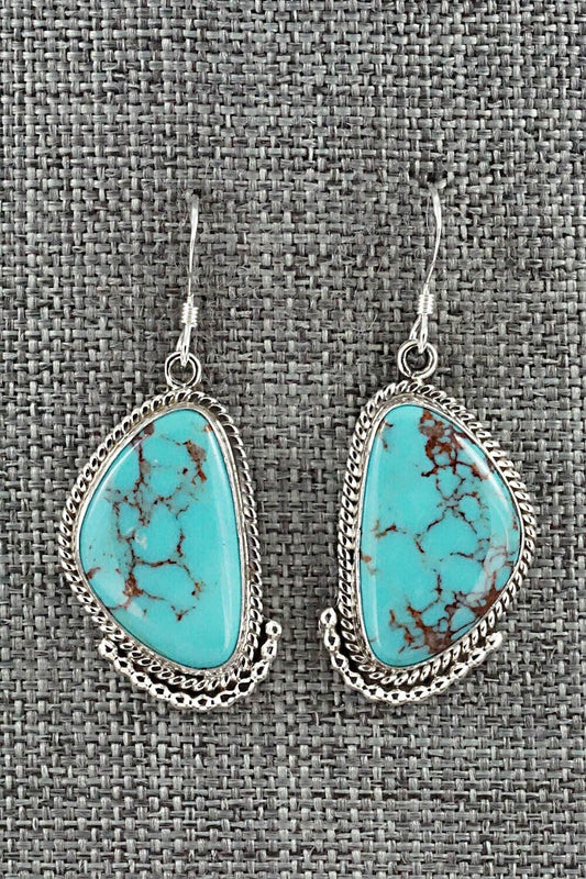 Turquoise & Sterling Silver Earrings - Verley Betone
