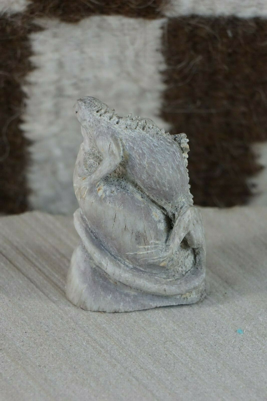 Iguana Zuni Fetish Carving - Lewis Malie - High Lonesome Trading