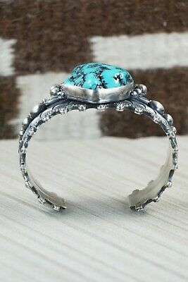Turquoise & Sterling Silver Bracelet - Wallace Jr.