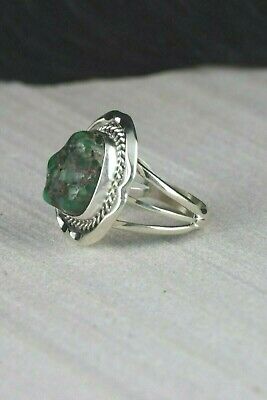 Navajo Turquoise and Sterling Silver Ring - Samuel Yellowhair - Size 6.75 - High Lonesome Trading