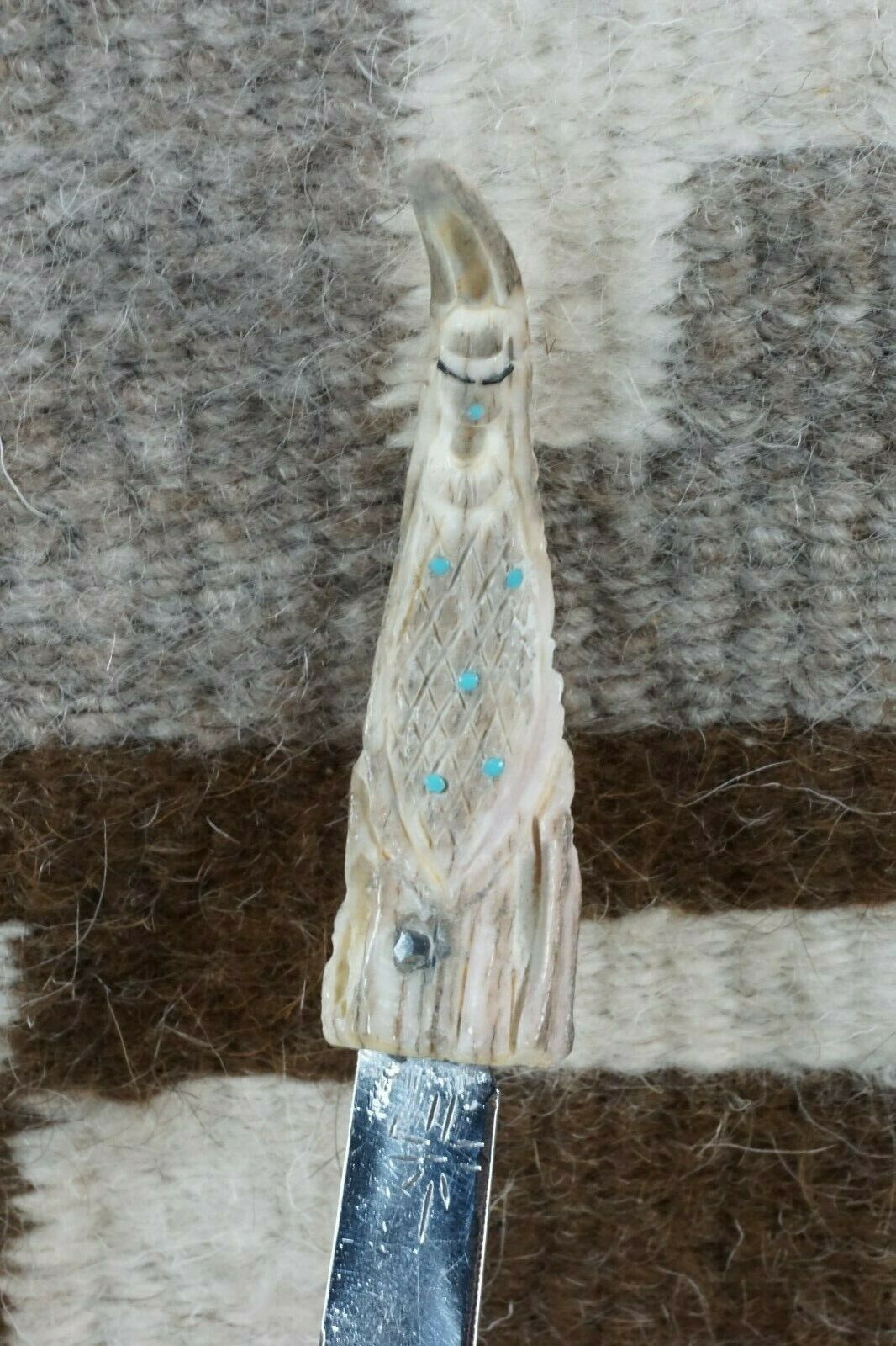Eagle and Corn Maiden Zuni Carving - Jerrold Lahaleon - High Lonesome Trading