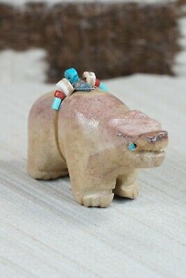 Bear Zuni Fetish Carving - Narren Bowannie - High Lonesome Trading