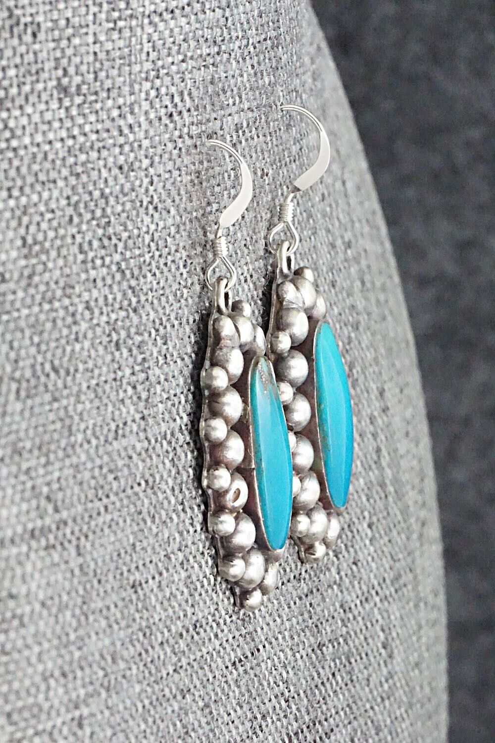 Turquoise & Sterling Silver Earrings - Freida Martinez