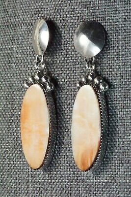 Spiny Oyster and Sterling Silver Earrings - Selina Warner - High Lonesome Trading