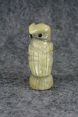 Owl Zuni Fetish Carving - Edison Bobelu