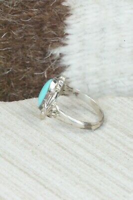 Turquoise and Sterling Silver Ring - Navajo - Size 5