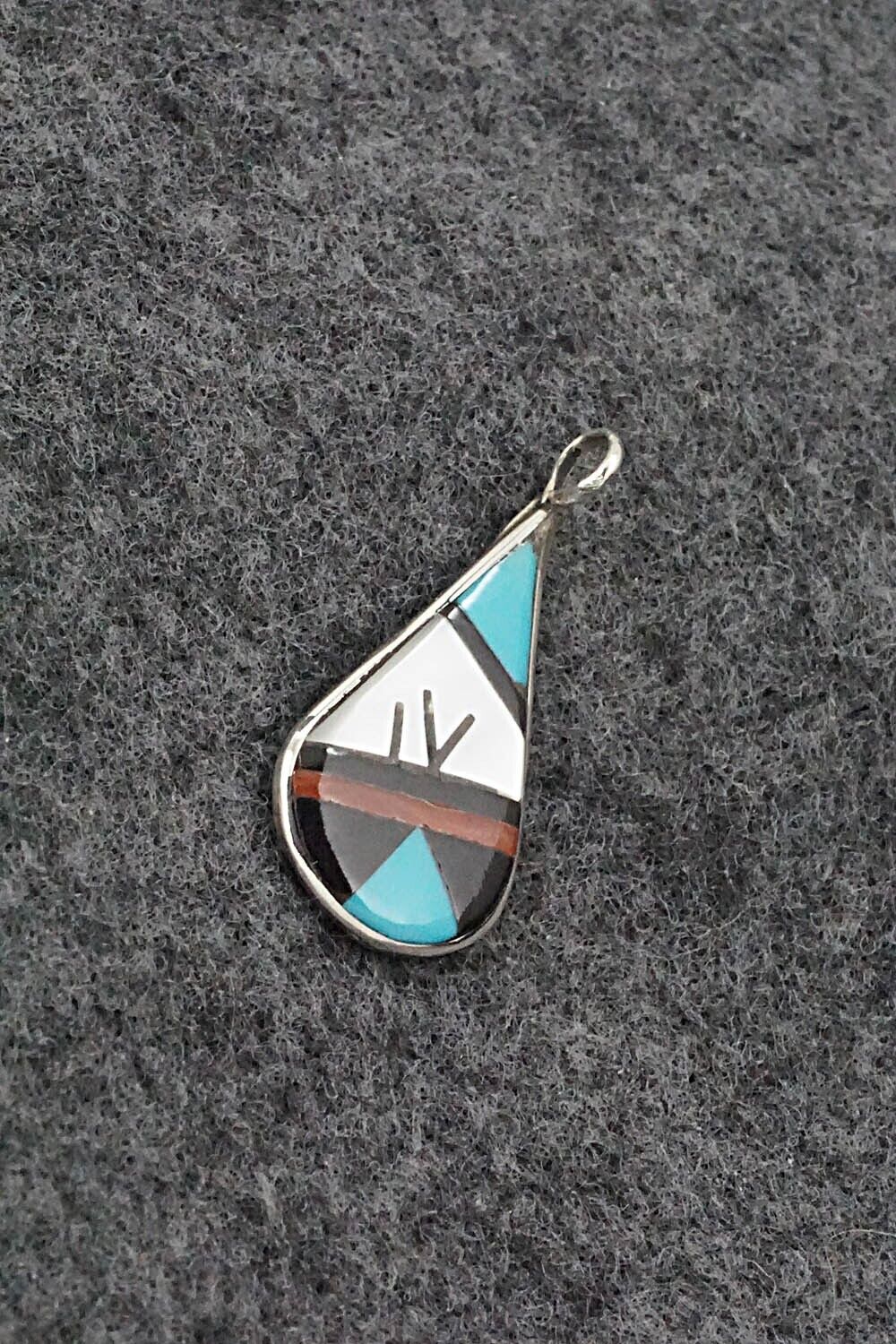 Multi Stone & Sterling Silver Pendant - Rhianna Kallestewa