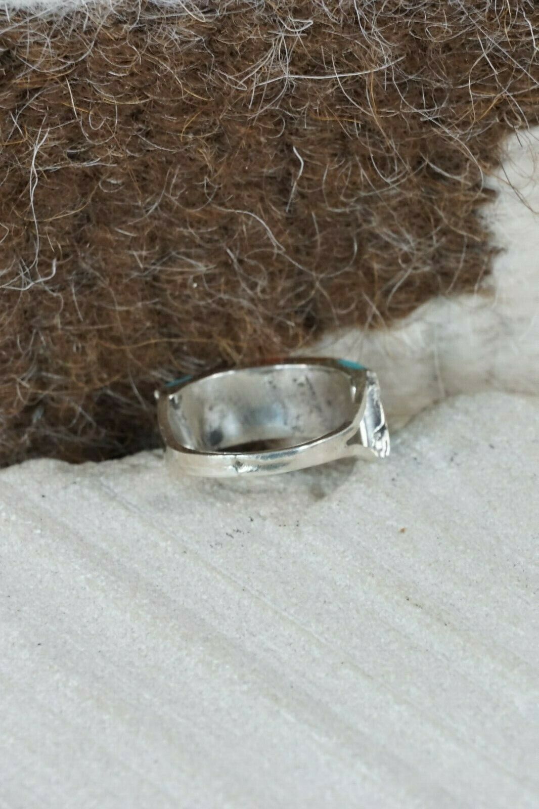 Zuni Multi- Stone and Sterling Silver Ring - Fabian Sheyka - Size 5 - High Lonesome Trading
