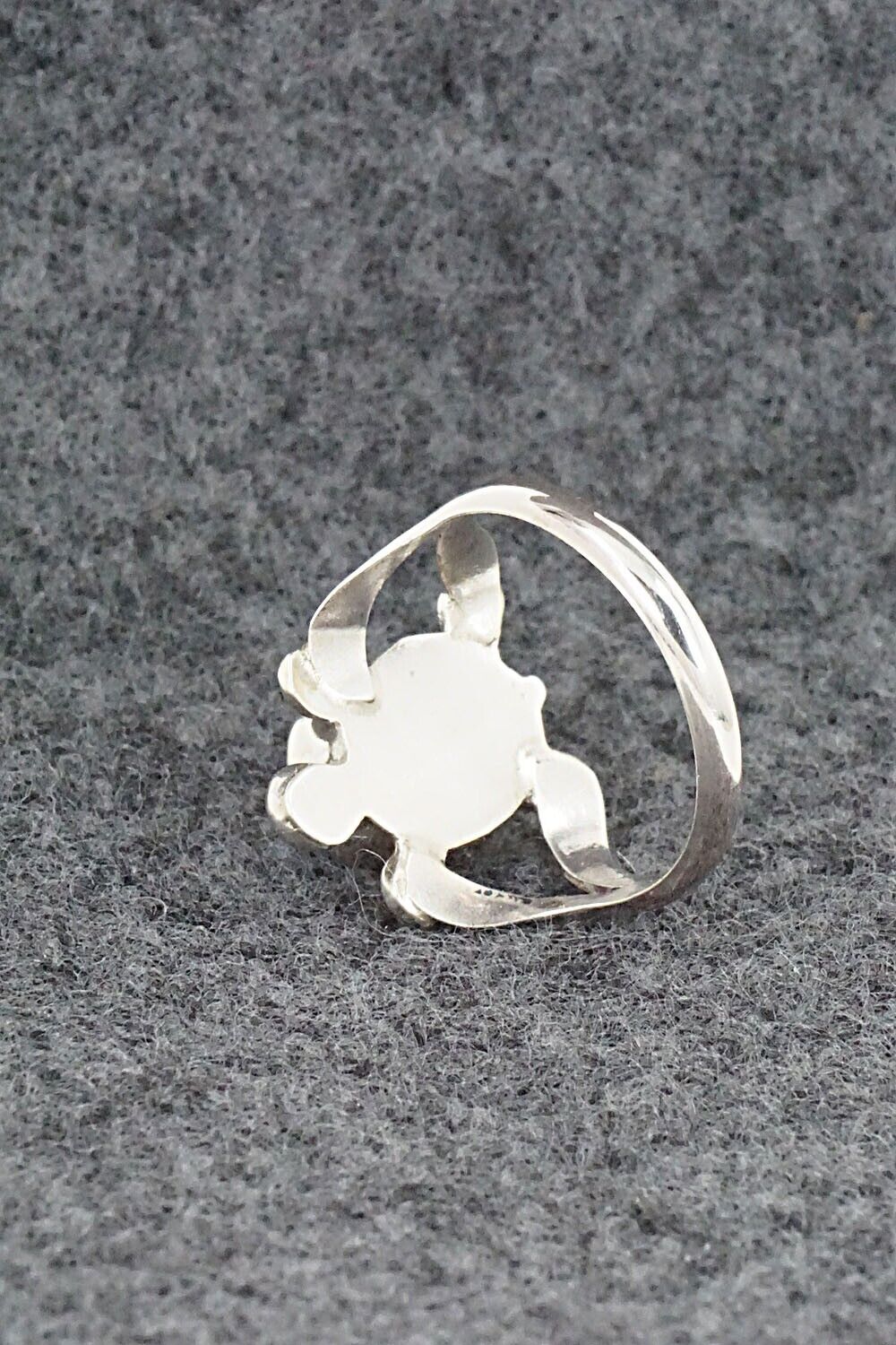 Turquoise & Sterling Silver Inlay Ring - Amielda Peynetsa - Size 6