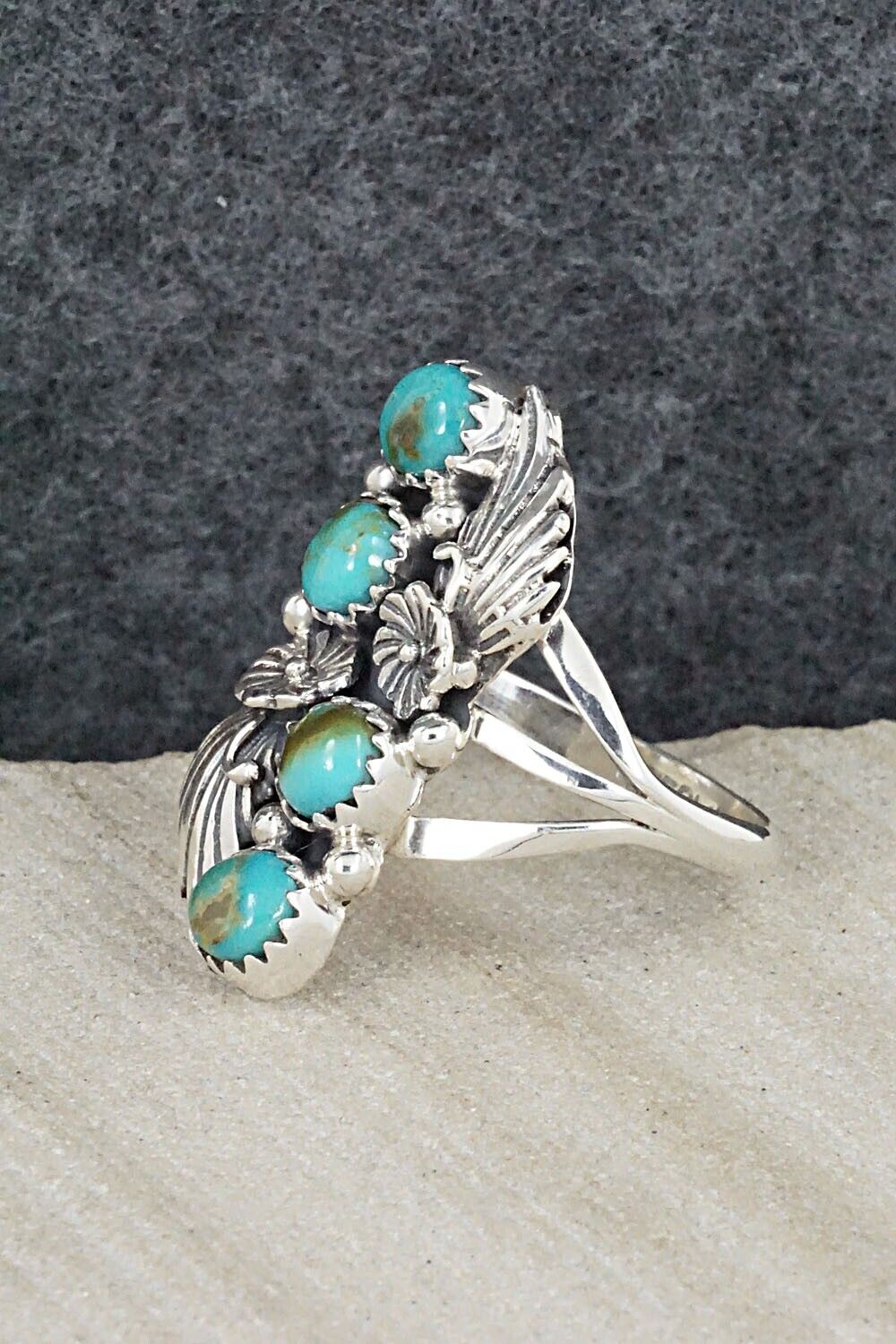 Turquoise & Sterling Silver Ring - Harris Largo - 9
