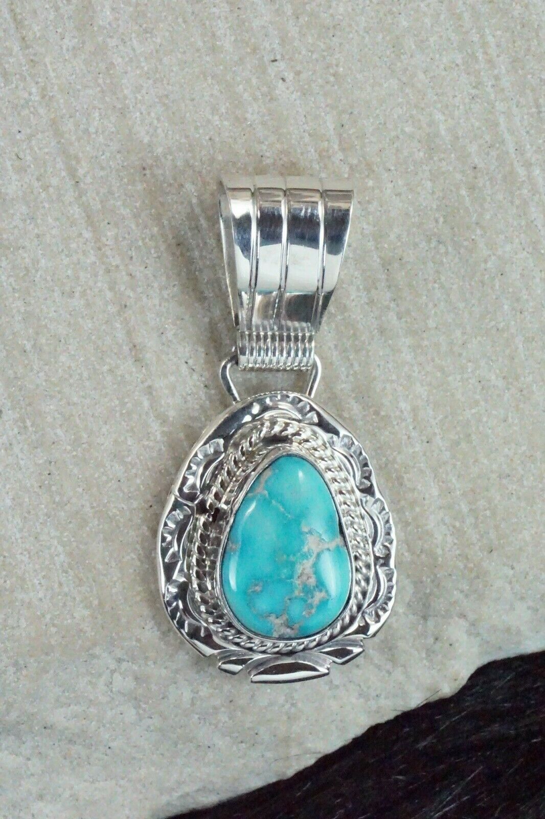 Turquoise & Sterling Silver Pendant - Davey Morgan