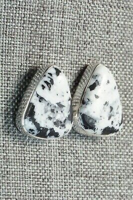 White Buffalo & Sterling Silver Earrings - Murphy Platero