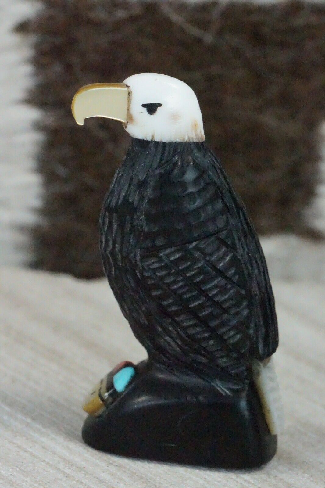 Eagle Zuni Fetish Carving - Darrin Boone - High Lonesome Trading