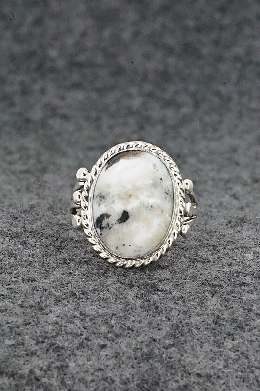 White Buffalo & Sterling Silver Ring - Grace Kenneth - Size 5