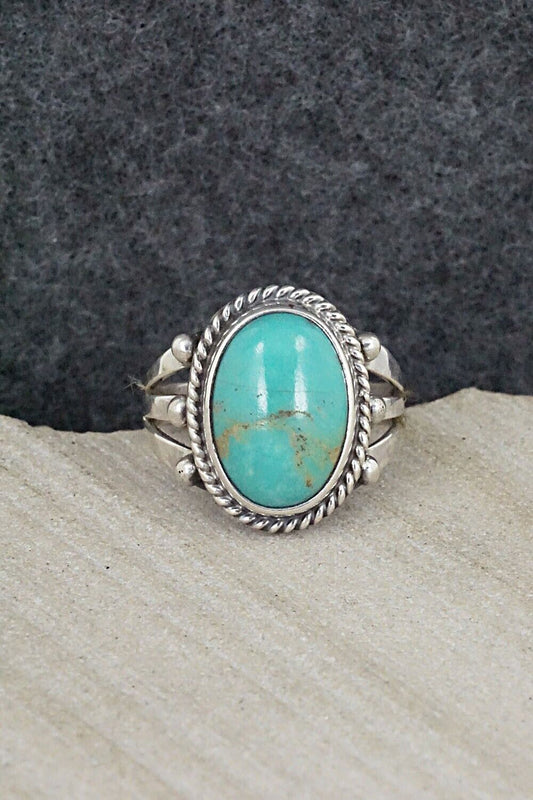 Turquoise & Sterling Silver Ring - Alice Rose Saunders - Size 6.5