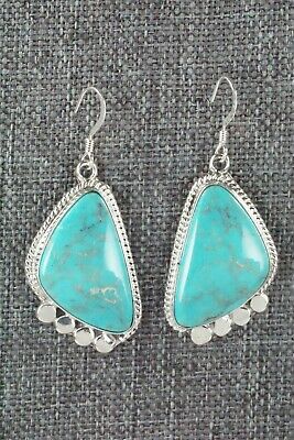 Turquoise & Sterling Silver Earrings - Genevieve Francisco