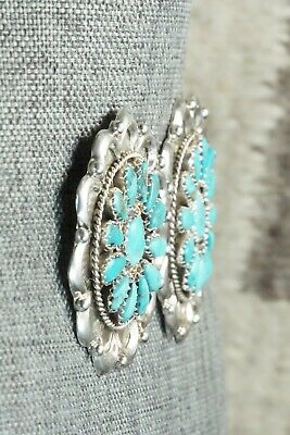 Turquoise & Sterling Silver Earrings - Justina Wilson