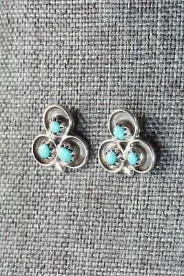 Turquoise & Sterling Silver Earrings - Gloria Lonasee - High Lonesome Trading