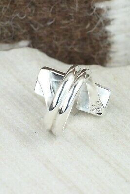 Turquoise & Sterling Silver Ring - Bobby Platero - Size 8.5