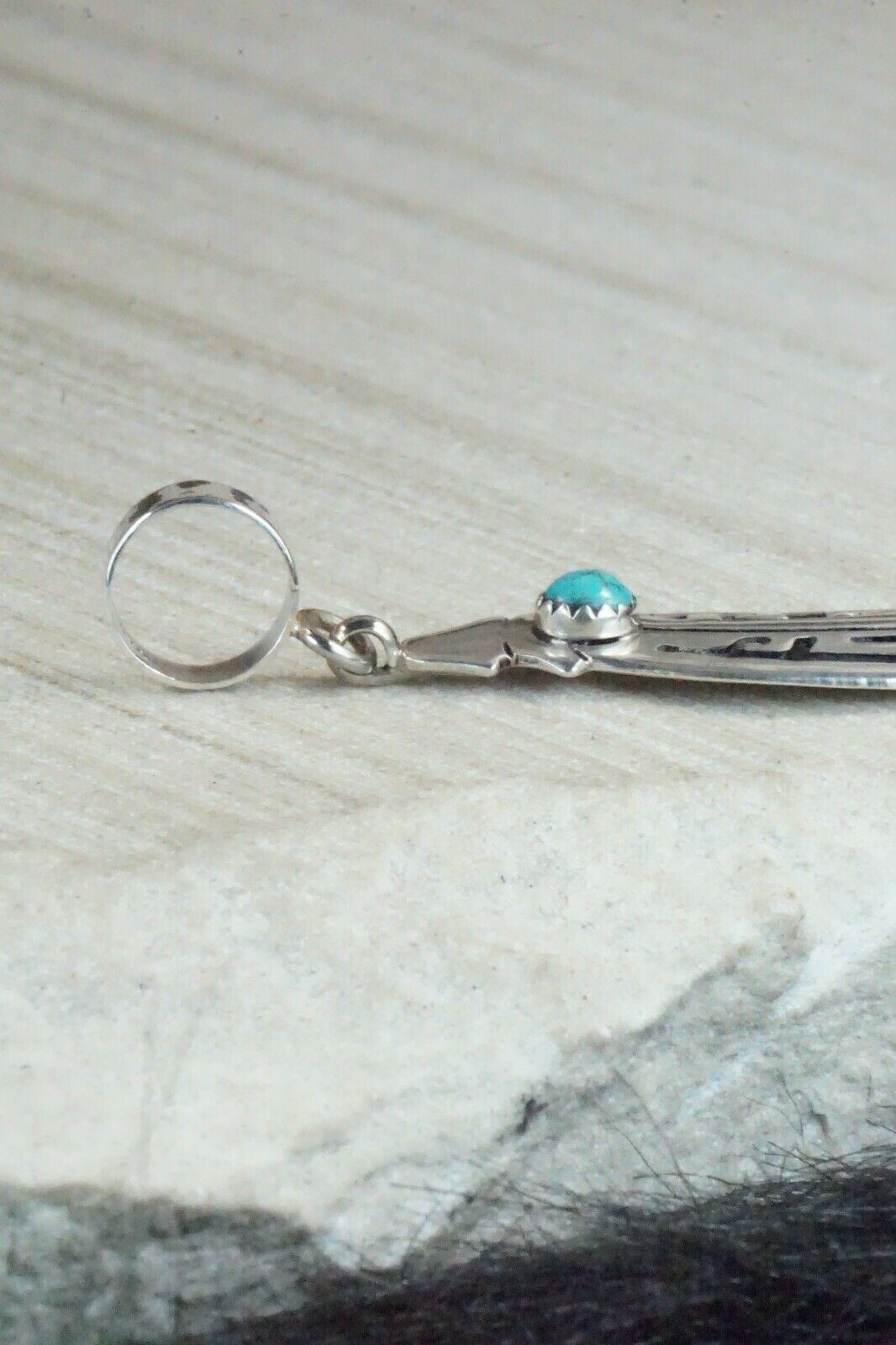 Turquoise & Sterling Silver Pendant - Richard Singer
