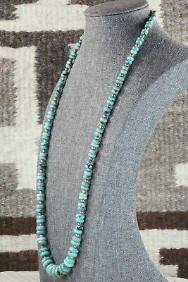 Turquoise & Sterling Silver Necklace - Navajo