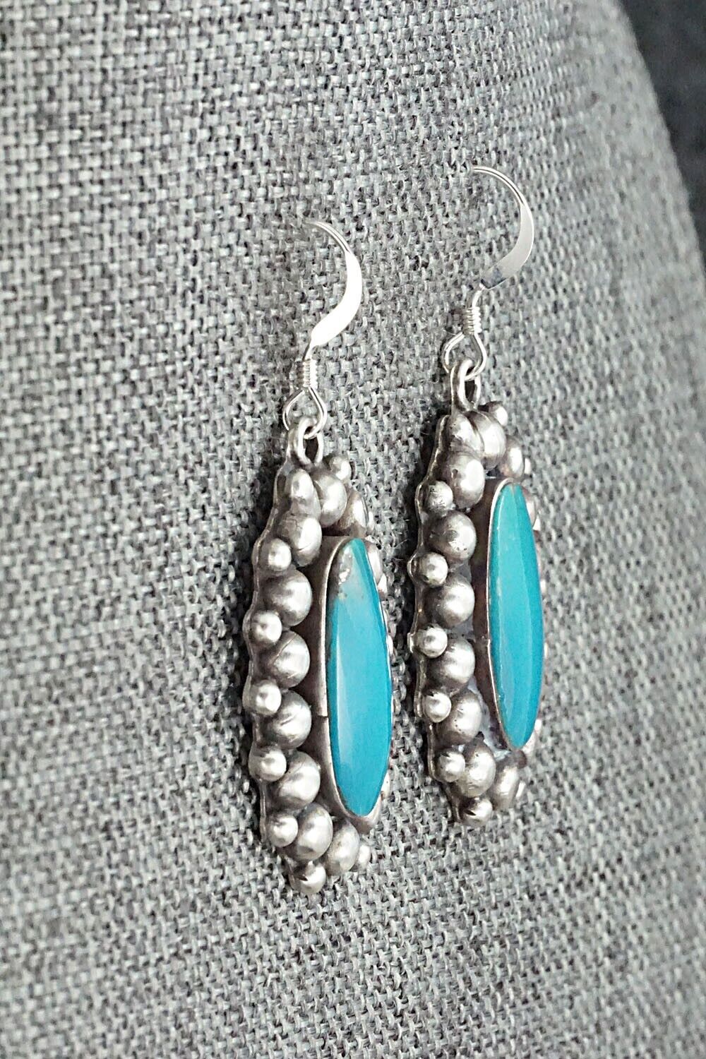 Turquoise & Sterling Silver Earrings - Freida Martinez