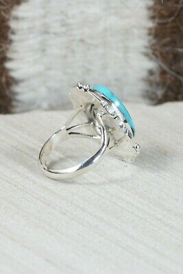 Navajo Turquoise & Sterling Silver Ring - Daniel Benally - Size 7