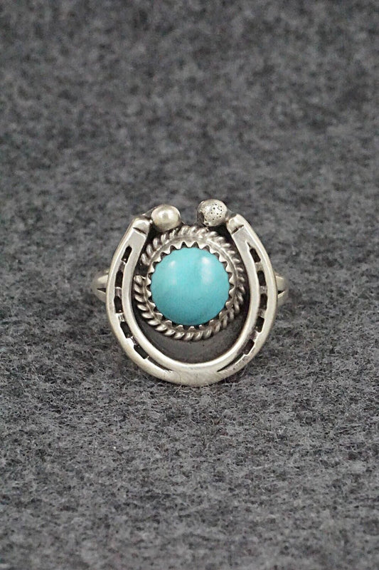 Turquoise & Sterling Silver Ring - Alice Rose Saunders - Size 7